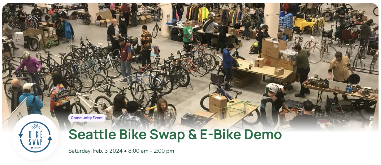 西雅图自行车交换和电动自行车展览会将于周六举行